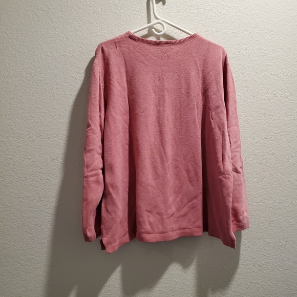 Eddie Bauer Pink Pull Over Sweater - Picture 3 of 3